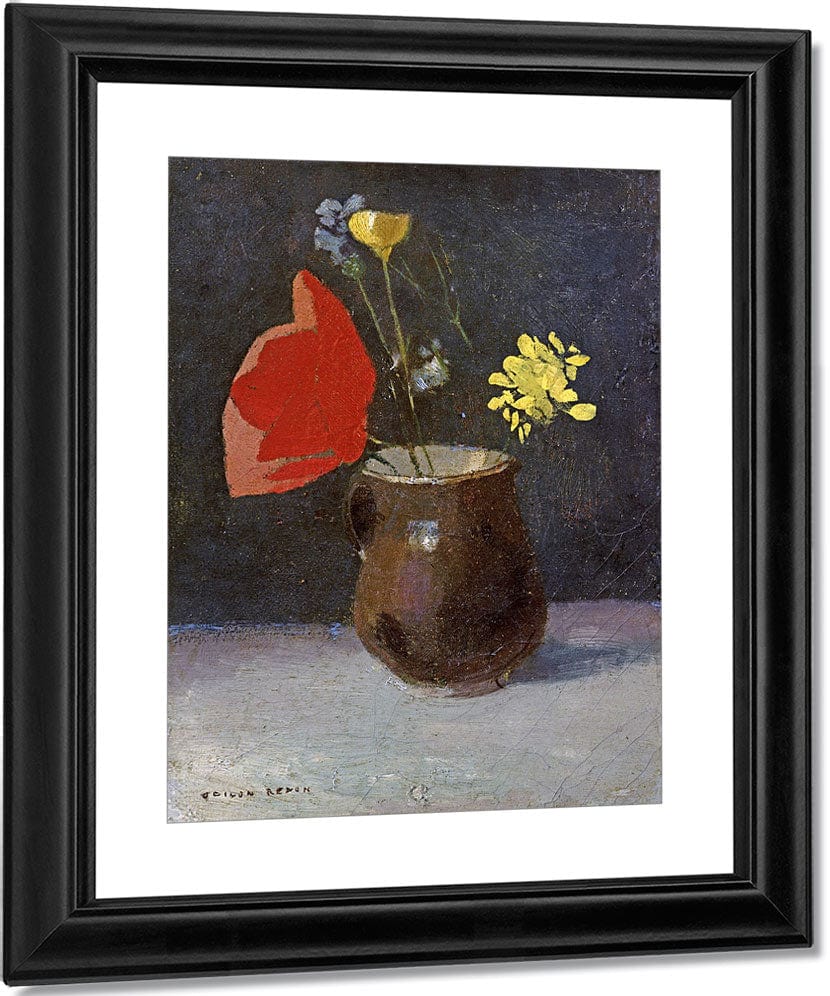 A Pitcher Of Flowers By Odilon Redon Fine Art Print
