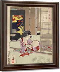 A Poem By Kikaku 1885 By Tsukioka Yoshitoshi Fine Art Print