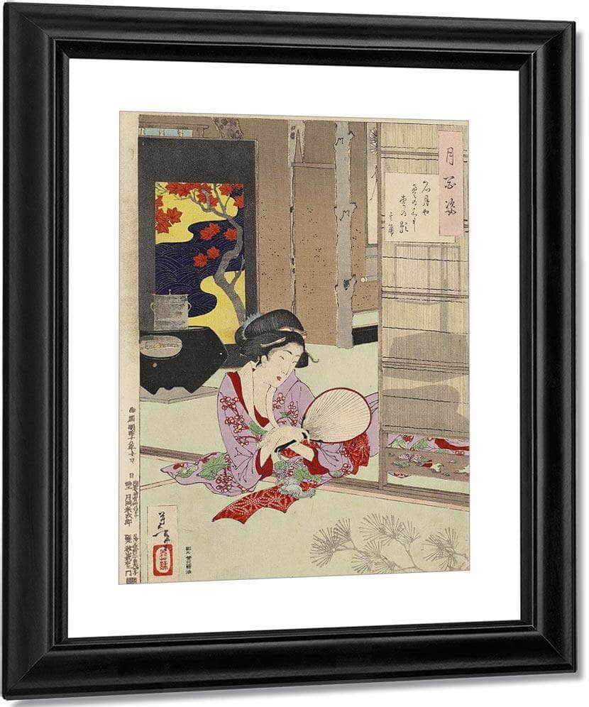 A Poem By Kikaku 1885 By Tsukioka Yoshitoshi Fine Art Print
