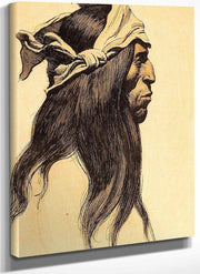 A Portrait Of An Indian By Maynard Dixon Fine Art Print