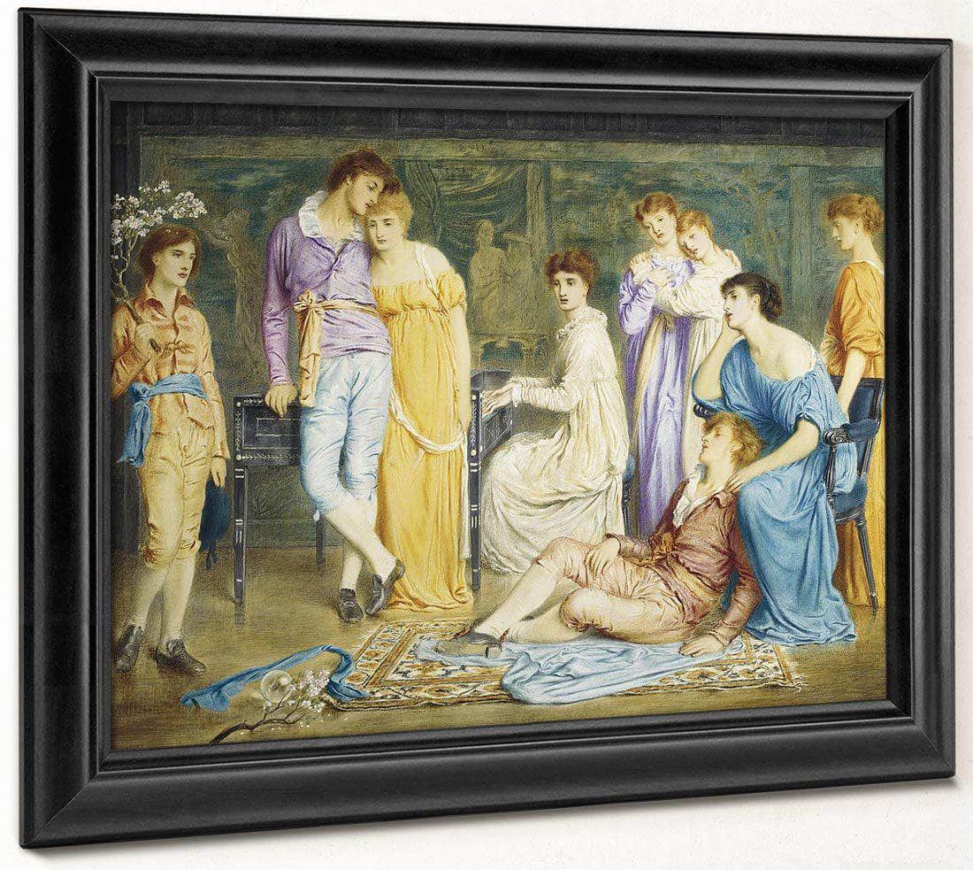 A Prelude By Bach 1868 By Simeon Solomon Fine Art Print