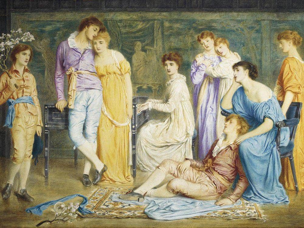 A Prelude By Bach 1868 By Simeon Solomon Fine Art Print