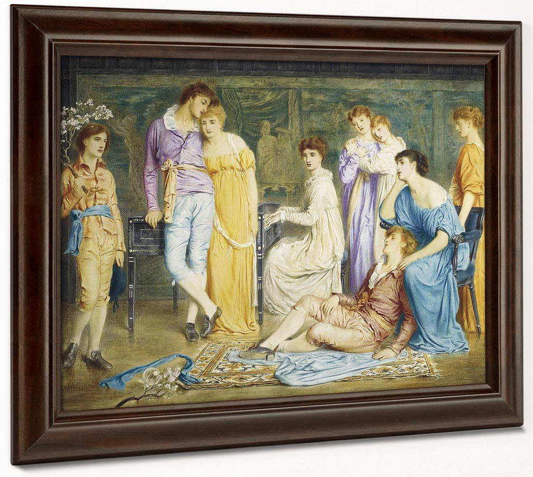 A Prelude By Bach 1868 By Simeon Solomon Fine Art Print