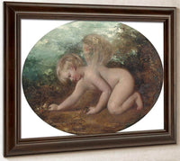 A Putto Collecting Flowers By William Etty Fine Art Print