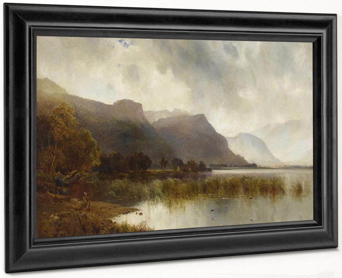 A Quiet Loch By Alfred De Breanski Fine Art Print