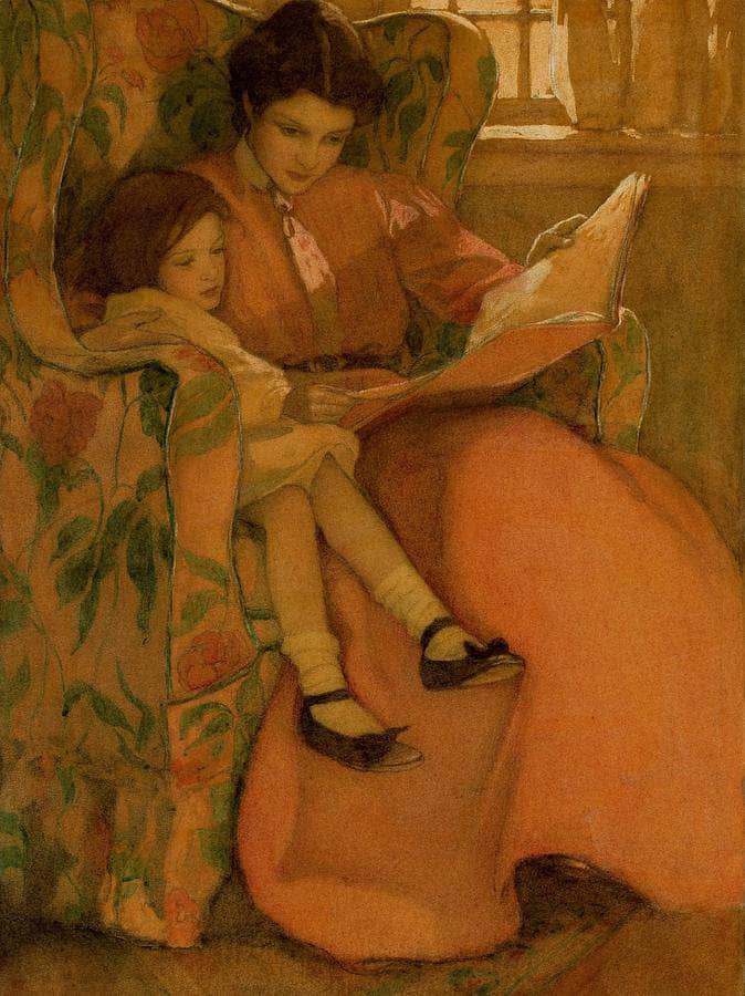 A Rainy Day Dream Blocks Original Illustration 1908 By Jessie Willcox Smith Fine Art Print