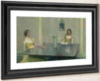 A Reading By Thomas Wilmer Dewing Fine Art Print