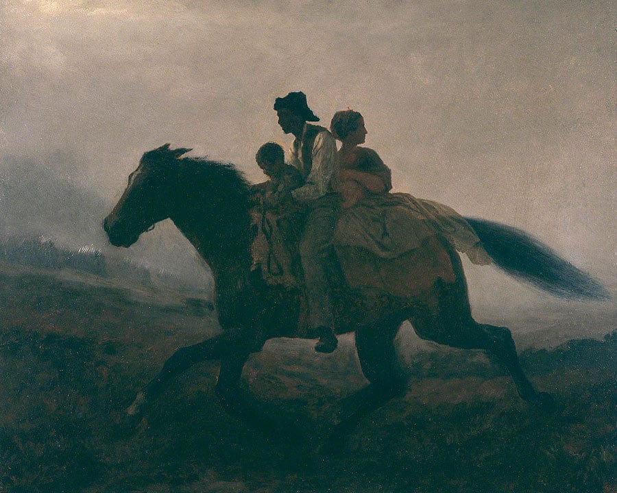 A Ride For Liberty    The Fugitive Slaves By Eastman Johnson Fine Art Print