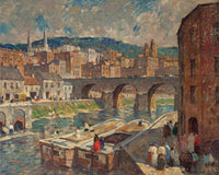 A River Mill Town By Robert Spencer Fine Art Print