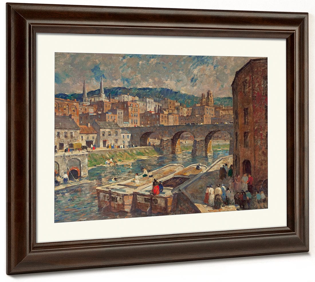 A River Mill Town By Robert Spencer Fine Art Print