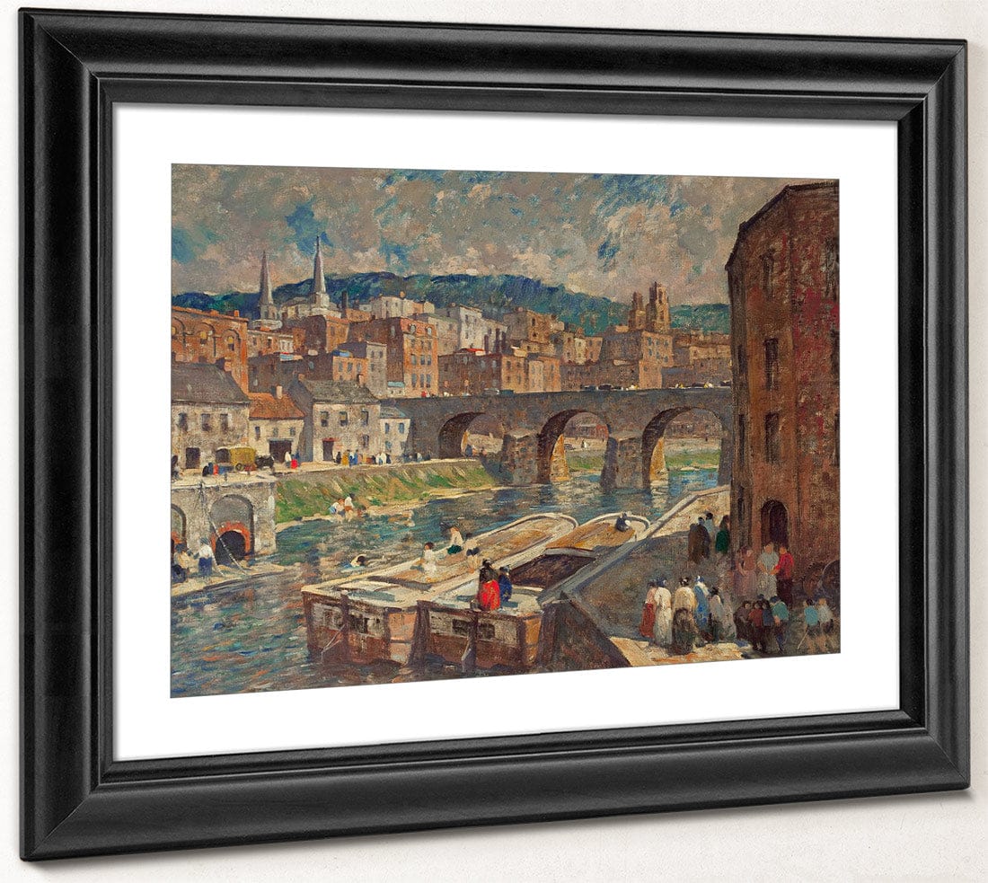 A River Mill Town By Robert Spencer Fine Art Print
