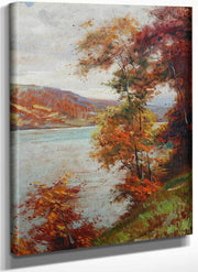 A River Scene By Louis Aston Knight Fine Art Print