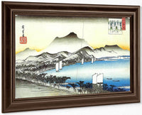 A Road Beside A Lake With Some Boats By Hiroshige Fine Art Print