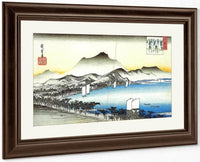 A Road Beside A Lake With Some Boats By Hiroshige Fine Art Print