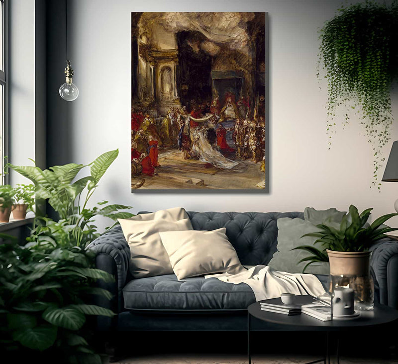 A Royal Marriage Scene By Eugene Isabey Fine Art Print