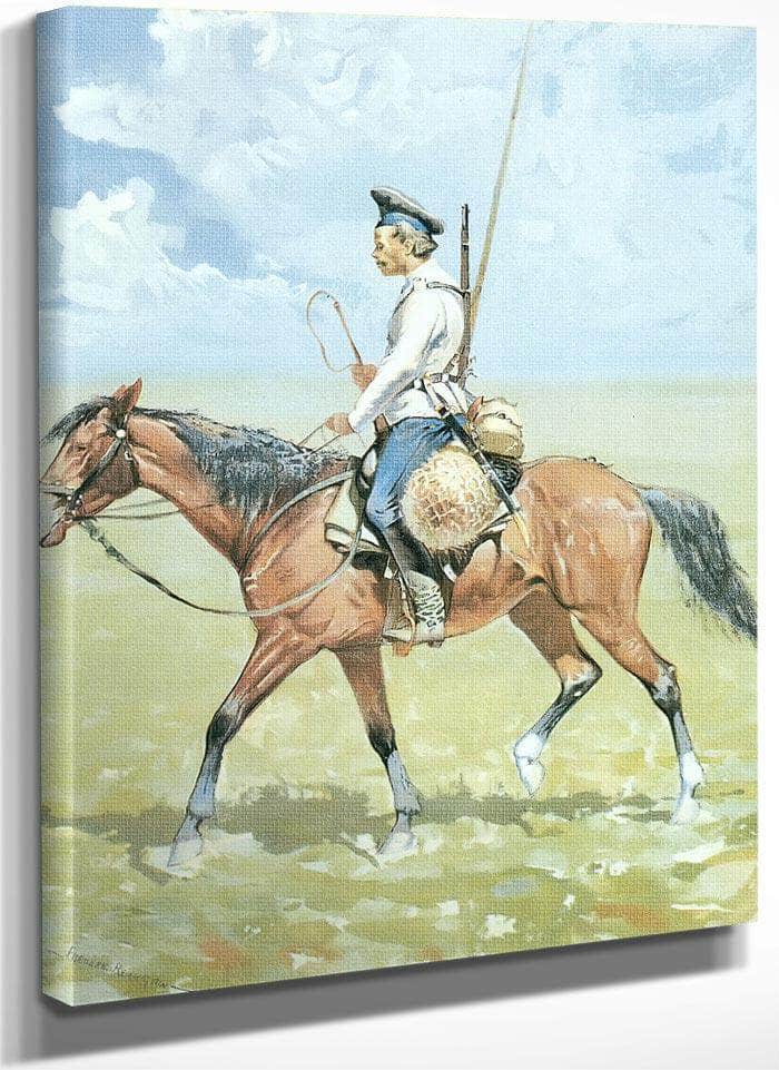 A Russian Cossack By Frederic Remington Fine Art Print