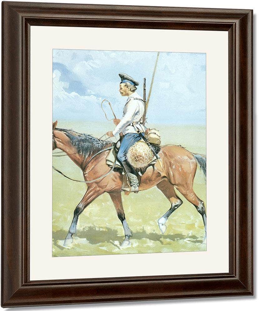 A Russian Cossack By Frederic Remington Fine Art Print