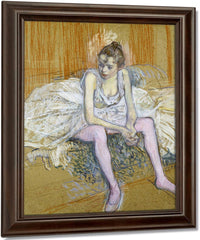 A Seated Dancer With Pink Stockings By Henri Marie Raymond De Toulouse Lautrec Monfa Fine Art Print