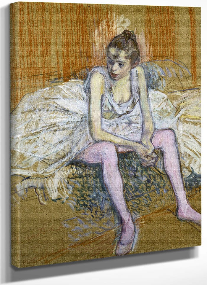 A Seated Dancer With Pink Stockings By Henri Marie Raymond De Toulouse Lautrec Monfa Fine Art Print