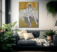 A Seated Dancer With Pink Stockings By Henri Marie Raymond De Toulouse Lautrec Monfa Fine Art Print