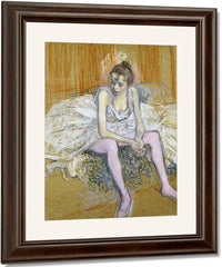 A Seated Dancer With Pink Stockings By Henri Marie Raymond De Toulouse Lautrec Monfa Fine Art Print