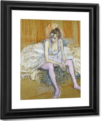 A Seated Dancer With Pink Stockings By Henri Marie Raymond De Toulouse Lautrec Monfa Fine Art Print
