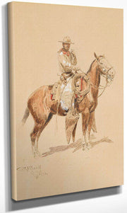 A Shadow Rider By Charles Marion Russell Fine Art Print