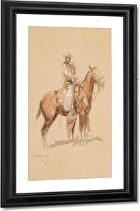 A Shadow Rider By Charles Marion Russell Fine Art Print