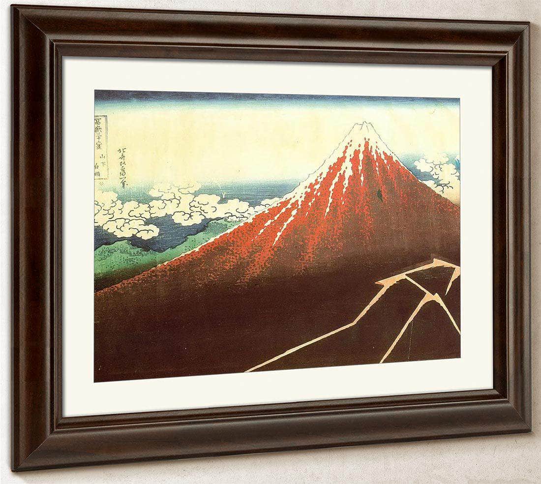 A Shower Below The Summit By Hokusai Fine Art Print