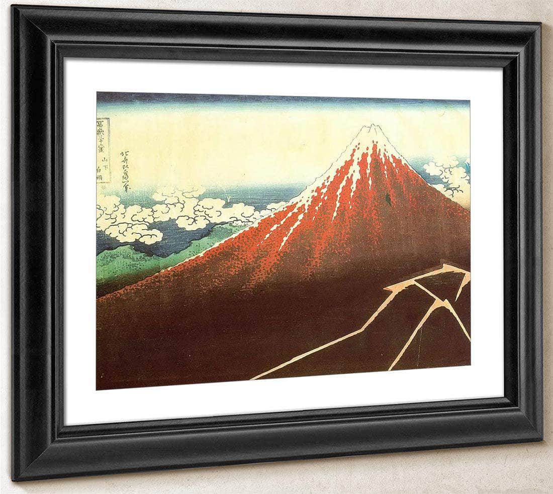A Shower Below The Summit By Hokusai Fine Art Print