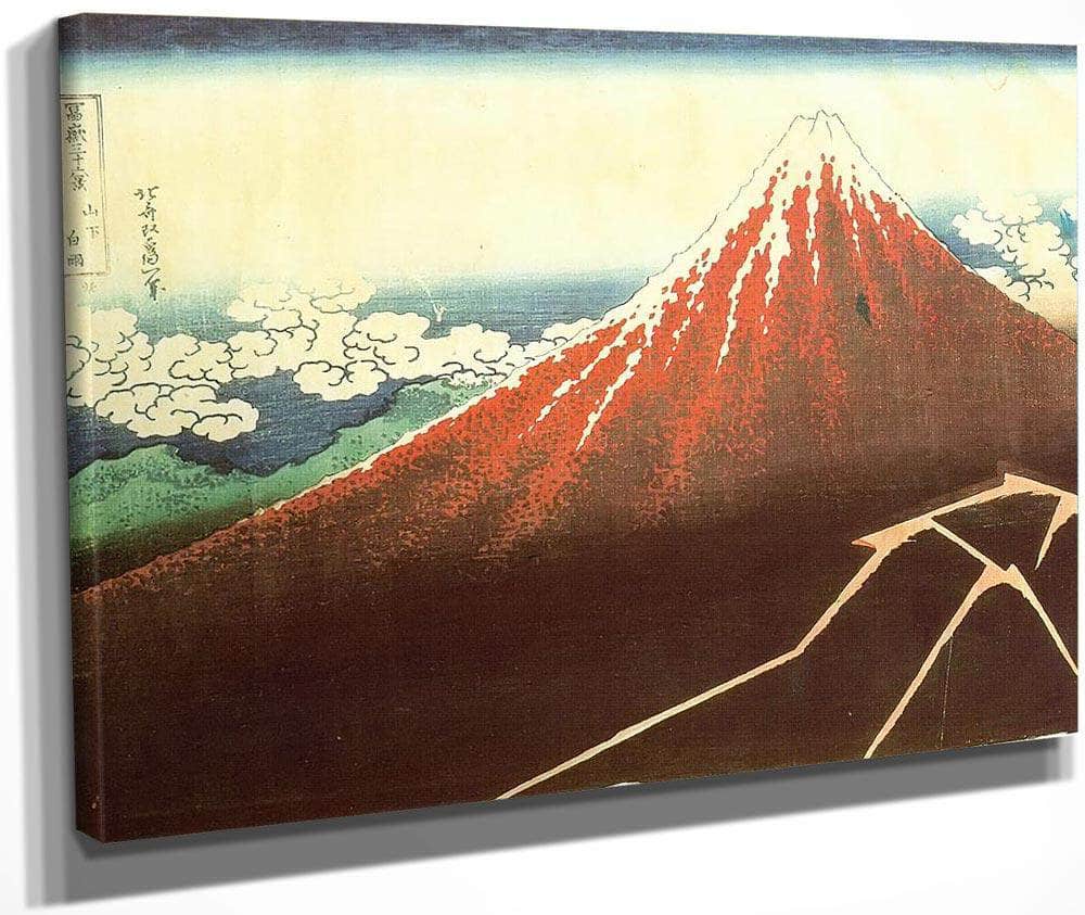 A Shower Below The Summit By Hokusai Fine Art Print