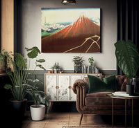 A Shower Below The Summit By Hokusai Fine Art Print