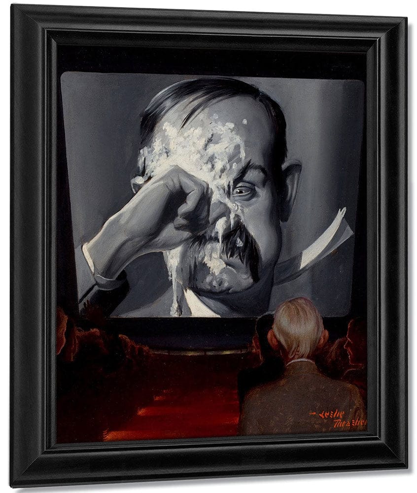 A Silent Comedy Probable Magazine Cover 1927 By Leslie Thrasher Fine Art Print