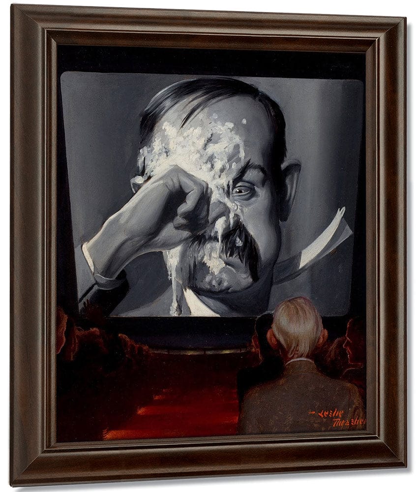 A Silent Comedy Probable Magazine Cover 1927 By Leslie Thrasher Fine Art Print