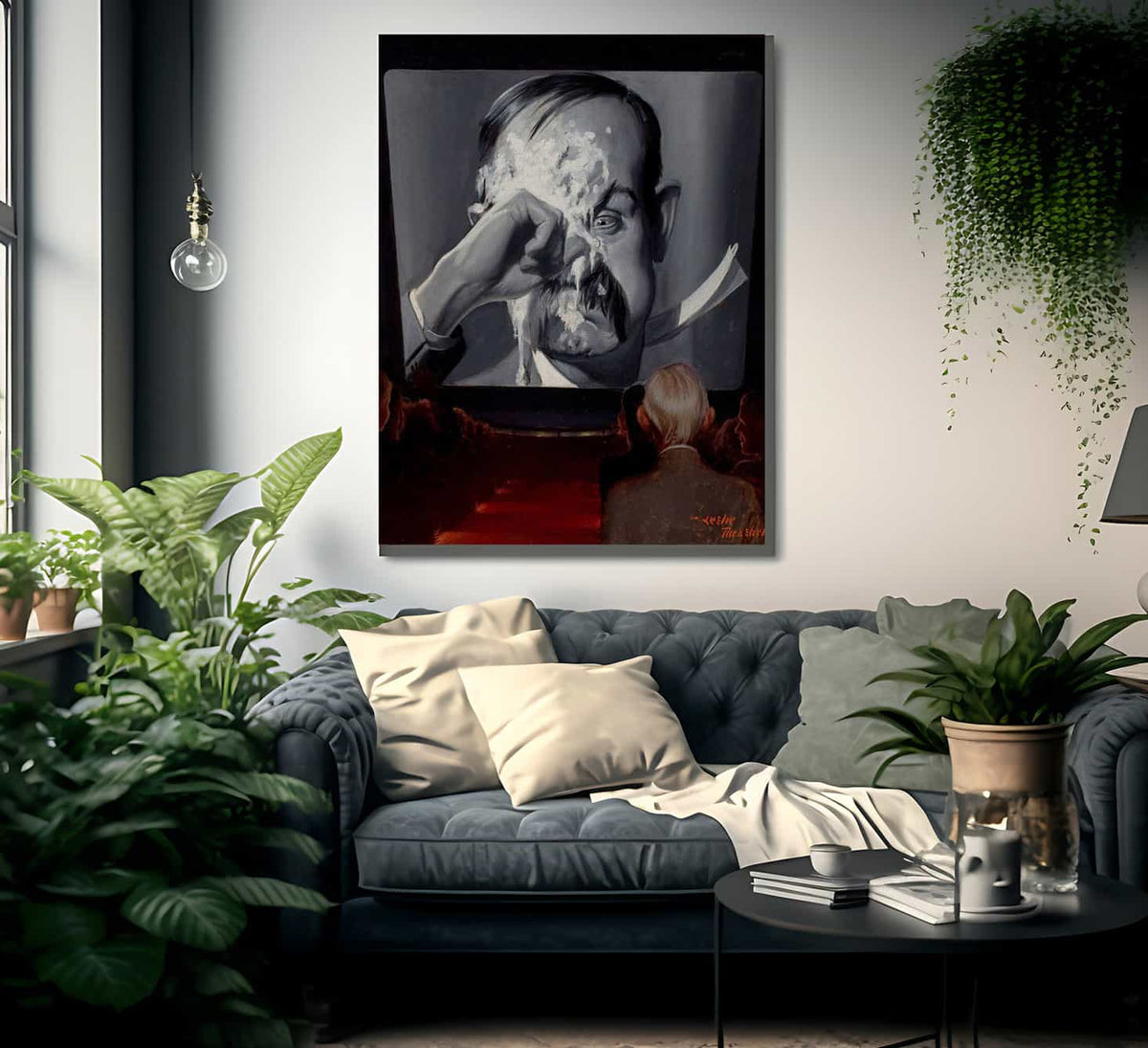 A Silent Comedy Probable Magazine Cover 1927 By Leslie Thrasher Fine Art Print