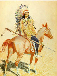 A Sioux Chief By Frederic Remington Fine Art Print