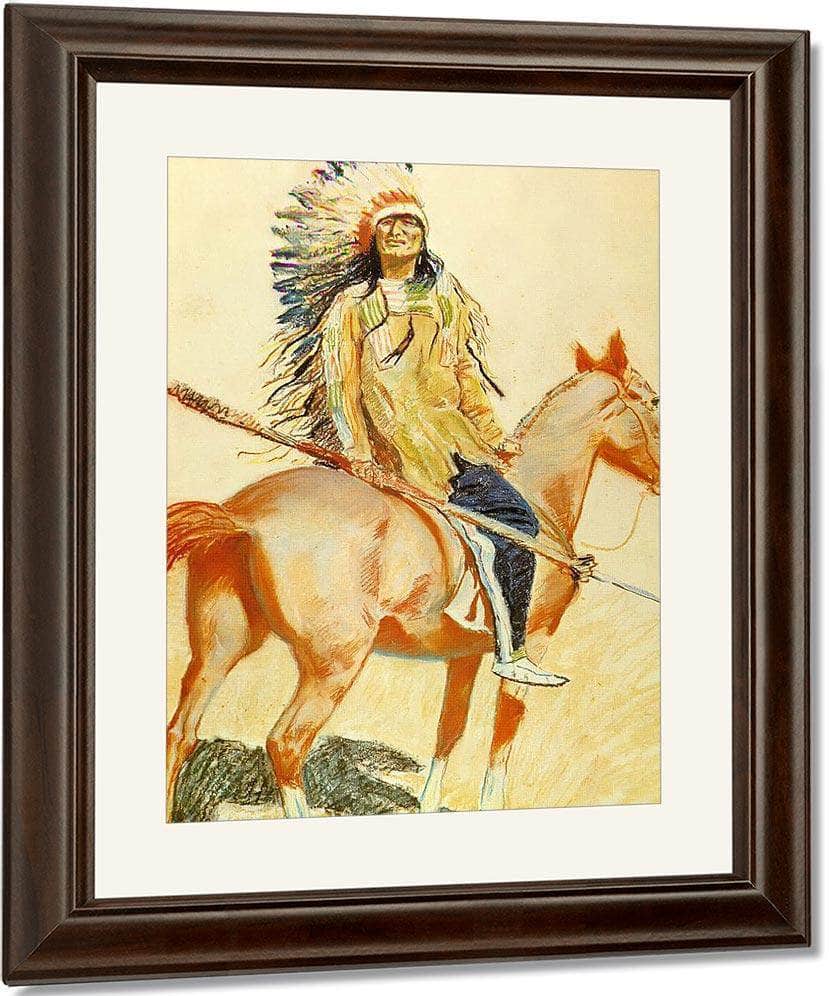 A Sioux Chief By Frederic Remington Fine Art Print