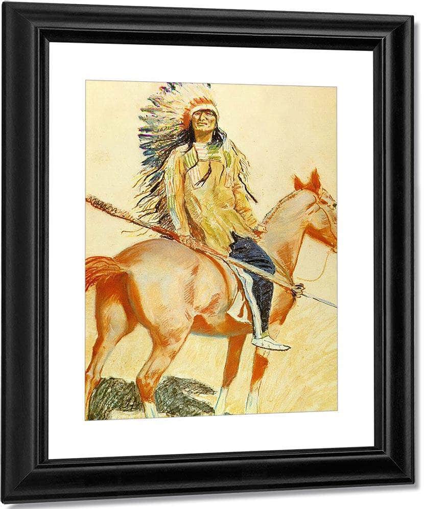 A Sioux Chief By Frederic Remington Fine Art Print