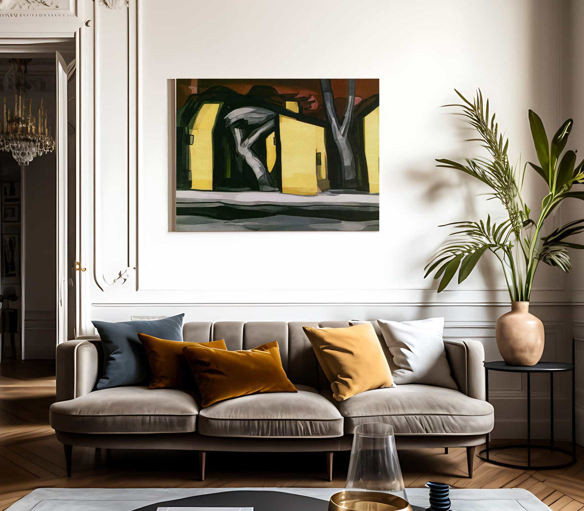 A Situation In Yellow By Oscar Bluemner Fine Art Print