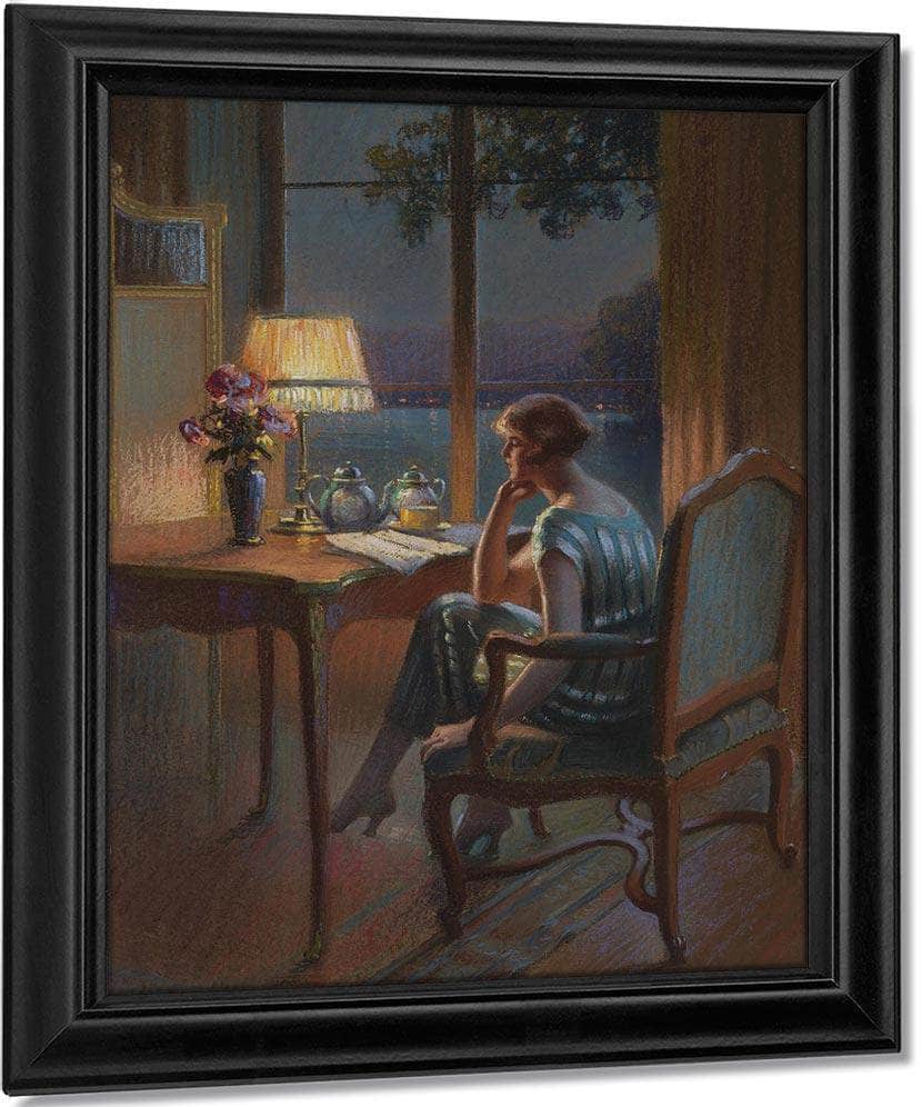 A Son Bureau By Enjolras Delphin Fine Art Print