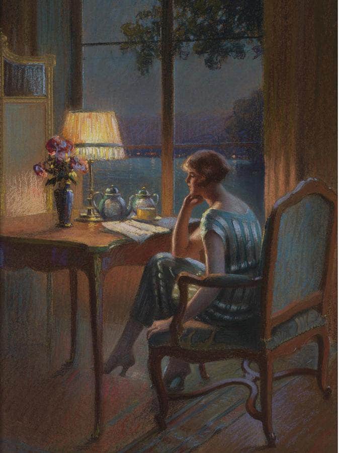 A Son Bureau By Enjolras Delphin Fine Art Print