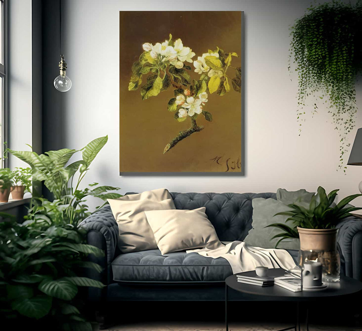 A Spray Of Apple Blossoms By Martin Johnson Heade Fine Art Print