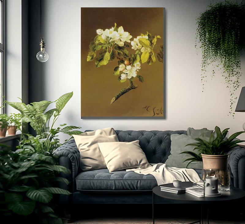 A Spray Of Apple Blossoms By Martin Johnson Heade Fine Art Print