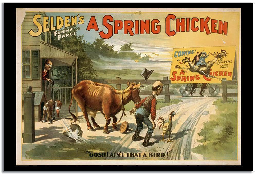 A Spring Chicken  Vintage Poster Fine Art Print
