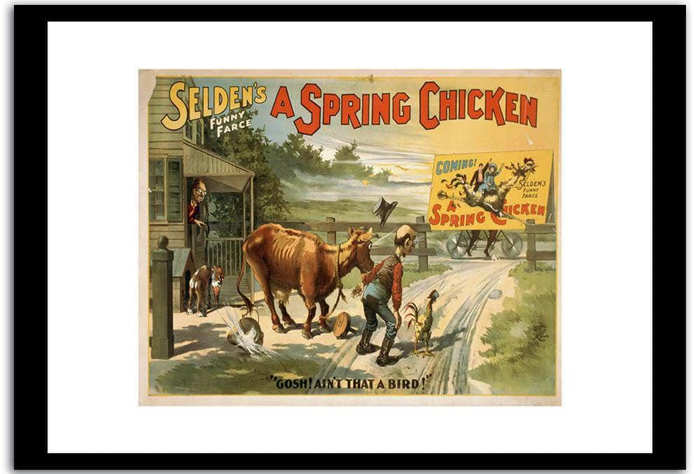 A Spring Chicken  Vintage Poster Fine Art Print