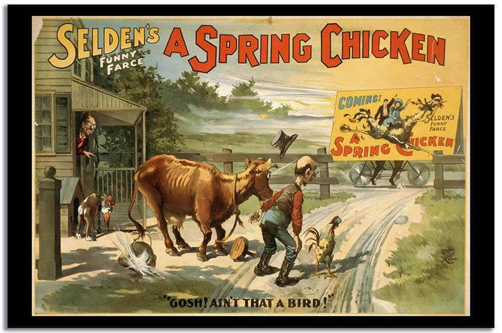 A Spring Chicken  Wpa Vintage Advertising Fine Art Print