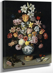 A Still Life Of Flowers In A Wan Li Vase By Ambrosius Bosschaert The Elder Fine Art Print