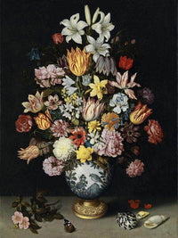 A Still Life Of Flowers In A Wan Li Vase By Ambrosius Bosschaert The Elder Fine Art Print
