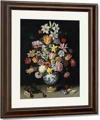 A Still Life Of Flowers In A Wan Li Vase By Ambrosius Bosschaert The Elder Fine Art Print