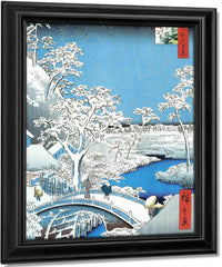 A Stone Bridge In The Snow By Hiroshige Fine Art Print